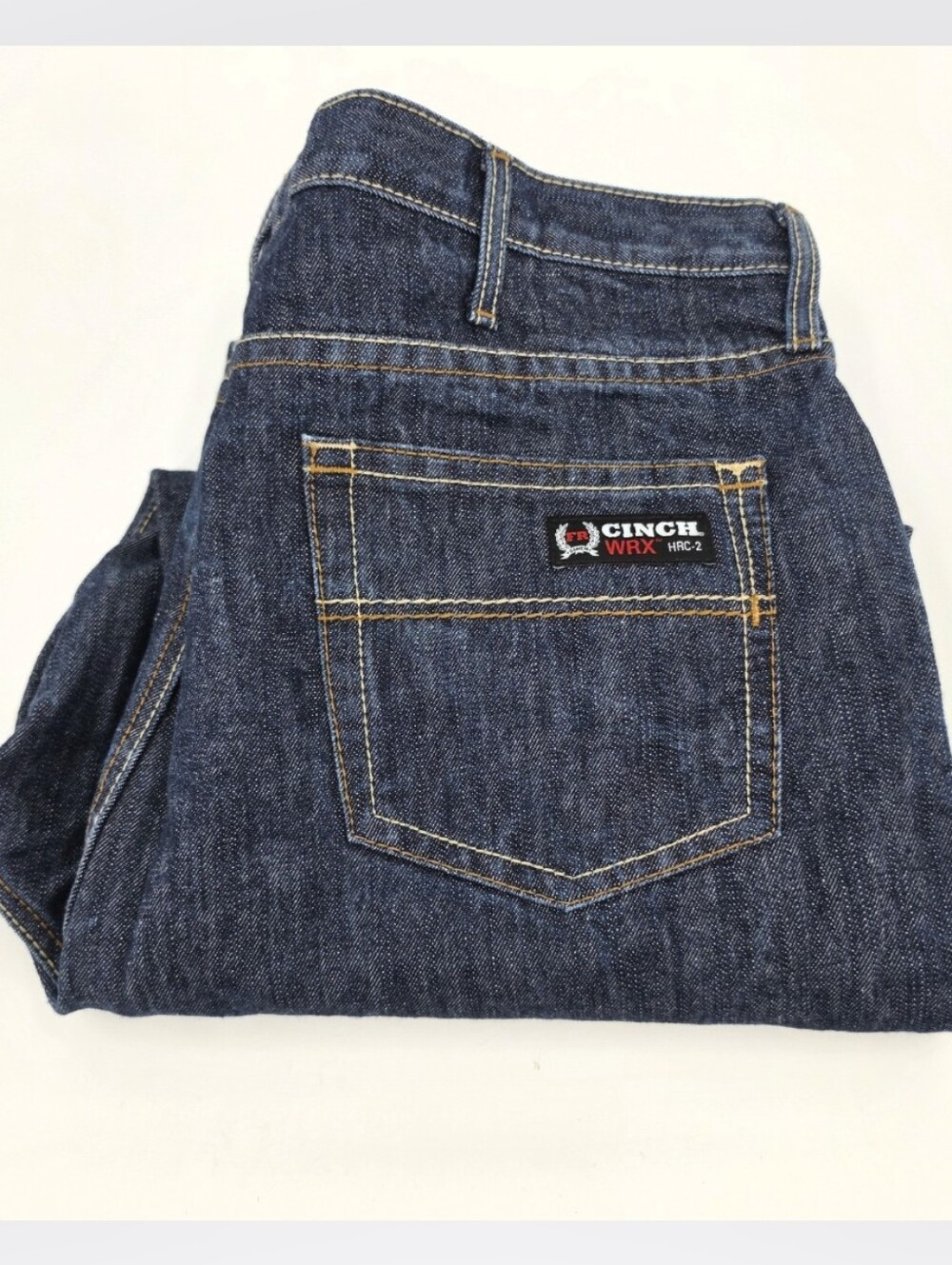 Cinch Wrx FR Jeans 44x30 White Label Relaxed Fit Dark Wash Denim
